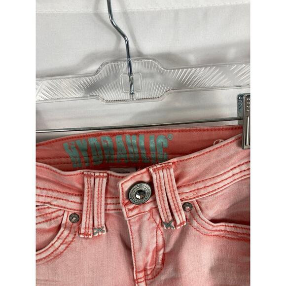 Hydraulic Bailey Pink Skinny Jeans 5 Pocket 1/2 - Picture 2 of 3